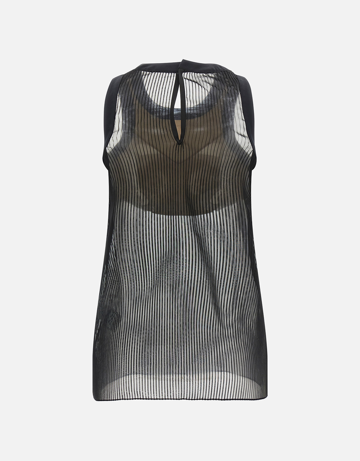 Sacai シフォンセミシアープリーツトップス (すべての新品) IFCHIC.COM