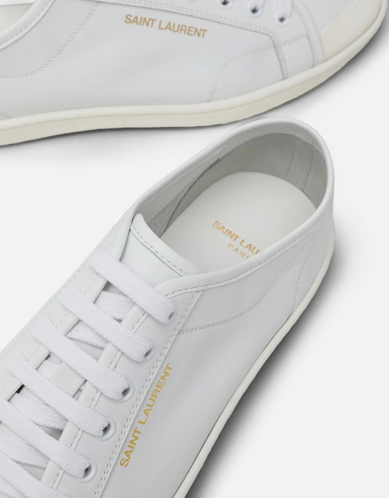 Saint Laurent メンズジムスムースカーフレザー スニーカー (シューズ