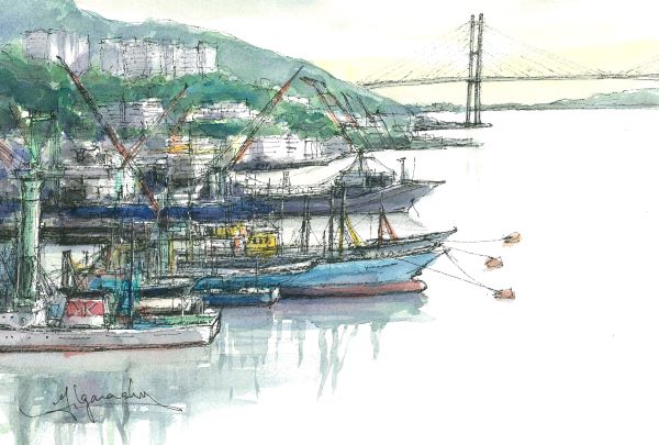 五十嵐吉彦の水彩画