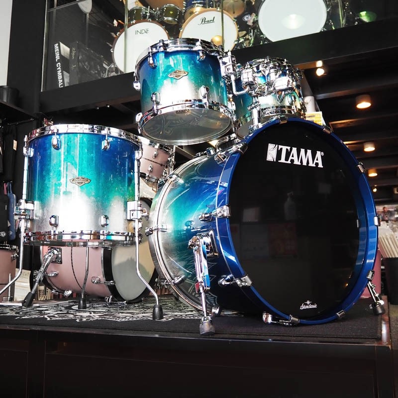 TAMA Starclassic Walnut/Birch 4pc Drum Kit - Molten Blue Ice Fade