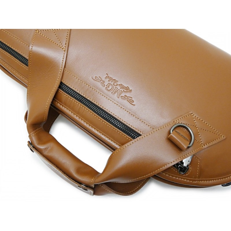 MG Leather Work シングル ショート コルネット用ソフトケース (ライト