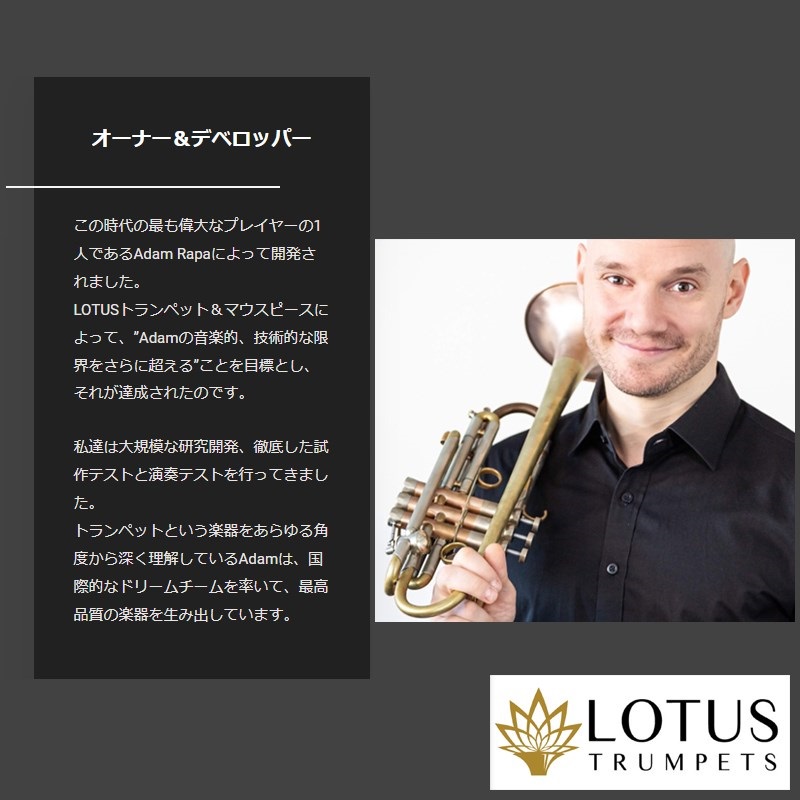 LOTUS ロータス / 2XL3 ブロンズ トランペット用 マウスピース