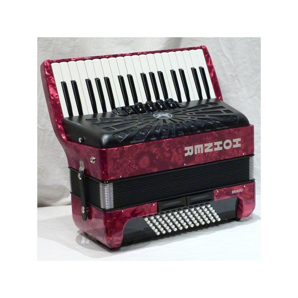 Hohner (アコーディオン専門店・出荷前検品発送)Bravo III 72 RED