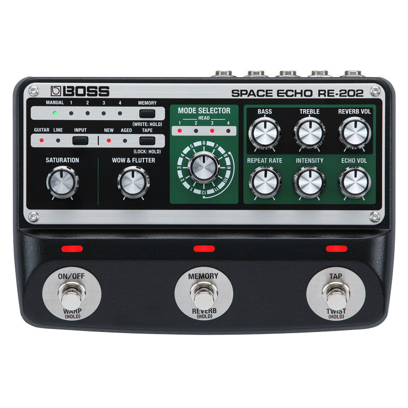 BOSS】伝説の名機“Space Echo”再び。『RE-202』『RE-2』新登場