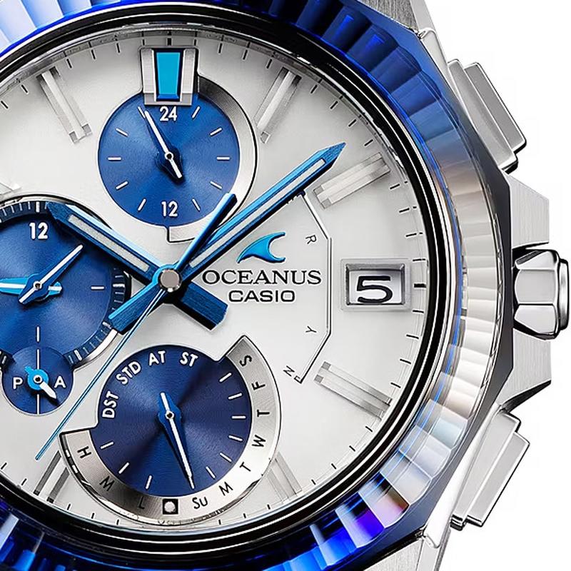 Casio Men's OCEANUS Manta Platinum Blue OCW-S6000PB-7AJR Watch