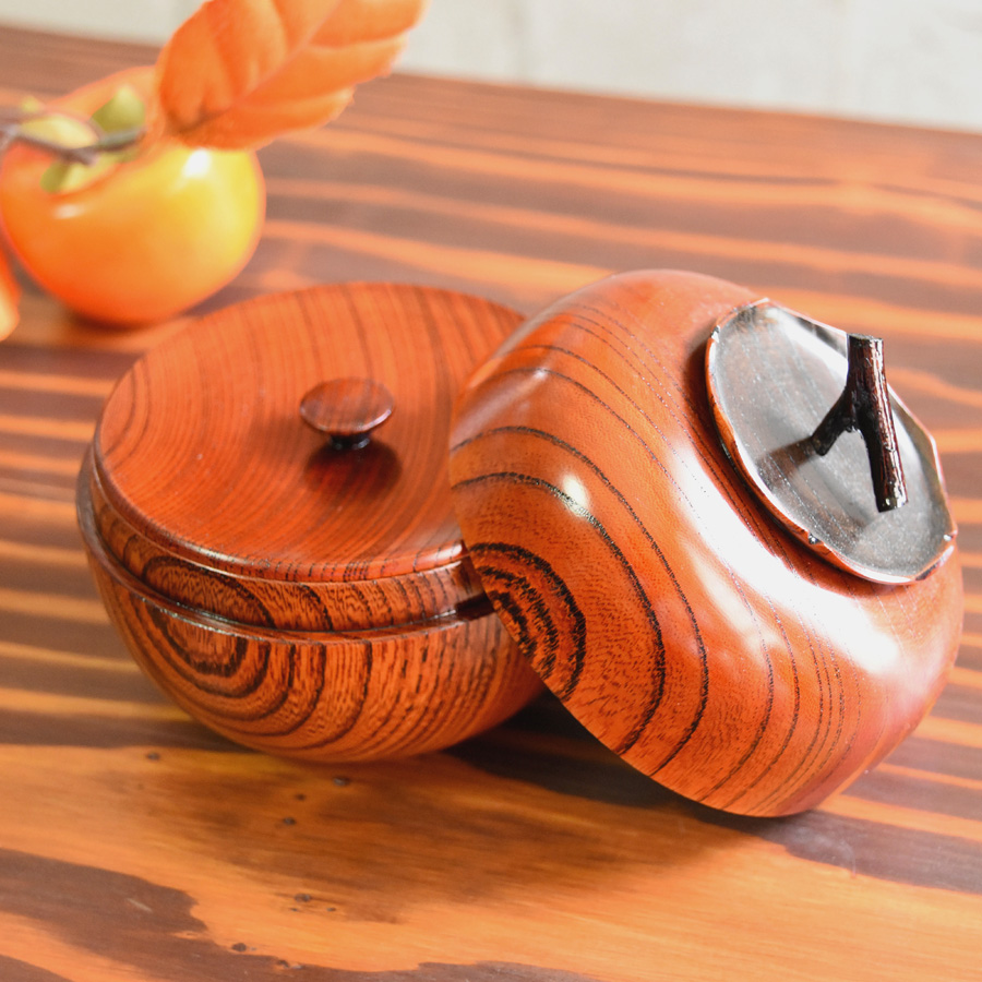 茶入れ 欅 茶筒 木製 漆塗り 漆器の井助