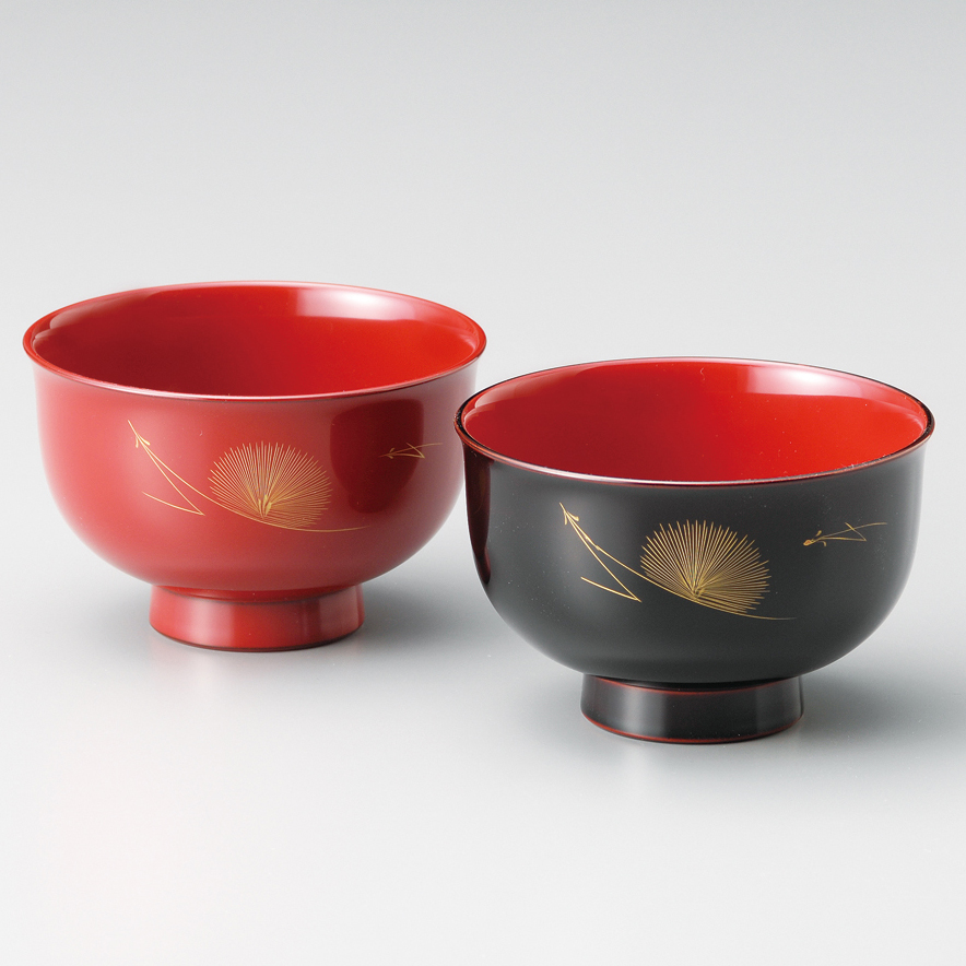 黒江屋日本橋漆器 椀 金色装飾 赤 日本橋 黒江屋 根来煮物大椀 2