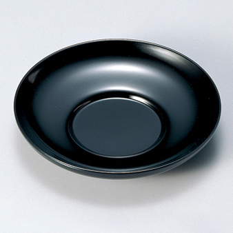 茶托 ダルマ 5枚セット 古代朱/黒 漆塗り 12-05804/05805 漆器の井助