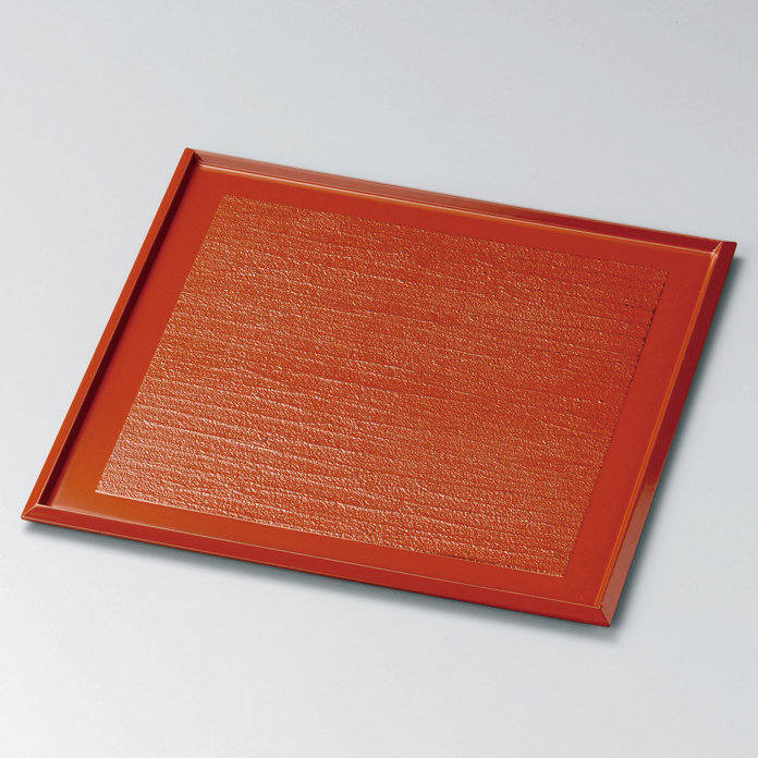 角小膳 9.0 錆漆 漆塗り ランチョンマット・折敷 12-09203/09204 漆器