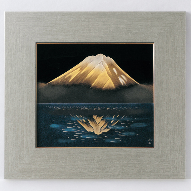 パネル 鏡富士 漆塗り・木製 12-14404 漆器の井助