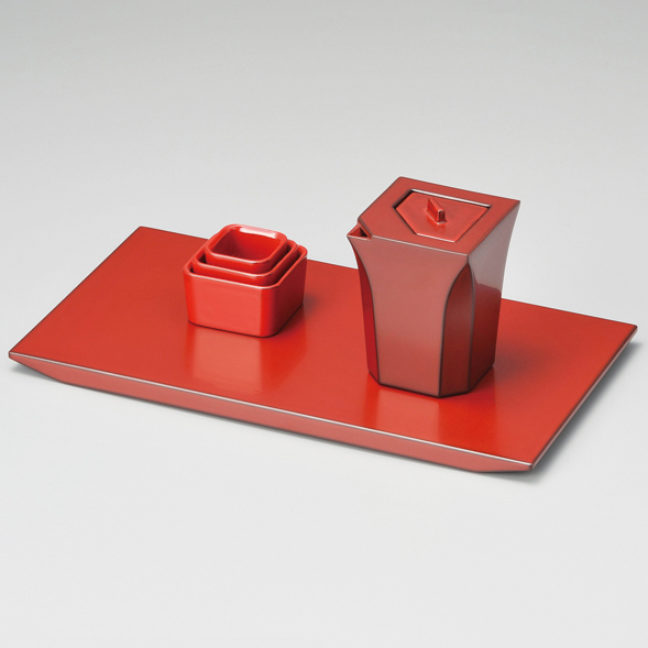 酒器セット 粋 古代朱 木製 漆塗り 12-15205 漆器の井助