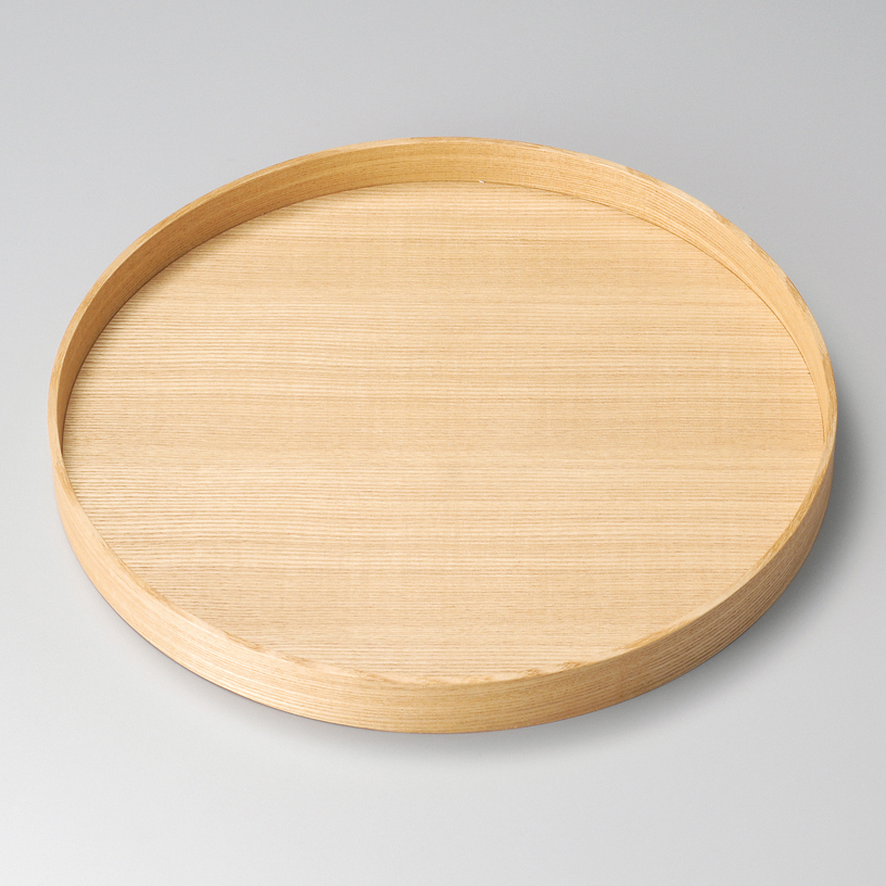 丸盆 8.5 白木塗 木製 11-11412 (製造中止) 漆器の井助