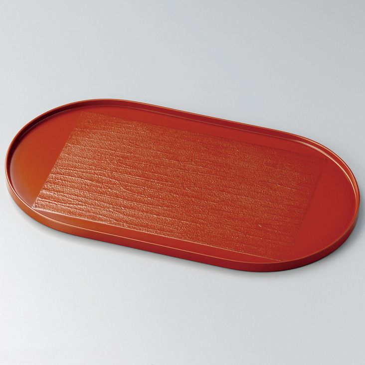 大判盆 12.0 錆漆 根来/曙 漆塗り 12-10804/10805 漆器の井助