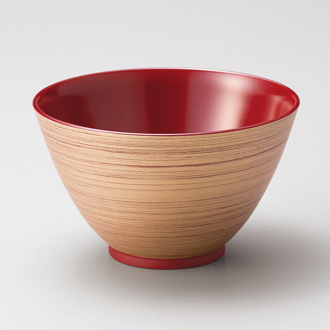 多用大椀 吟朱/黒 金刷毛 漆器の井助