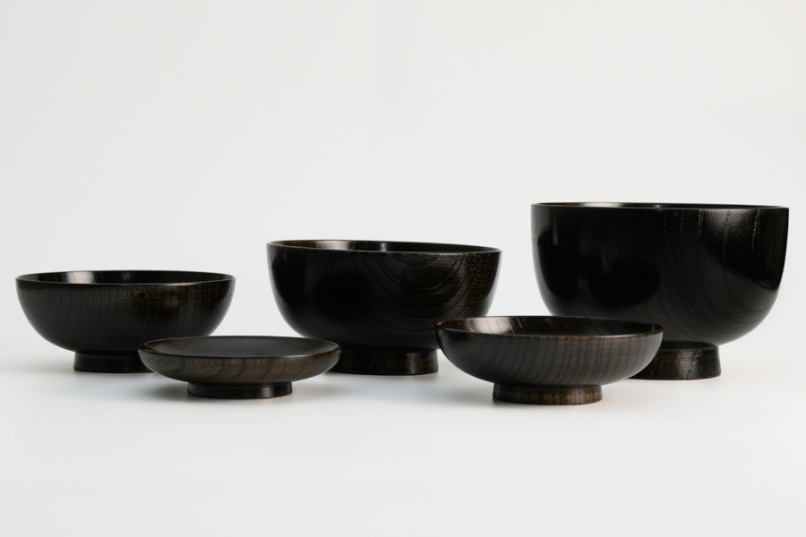 応量器（応量椀） 欅 五つ組 木製漆塗り 入れ子のお椀セット FC10-13