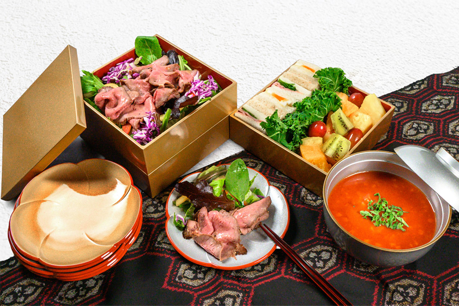 銘々皿 5.0 福梅 金ラメ/銀ラメ 5枚セット FC23-3/4 漆器の井助