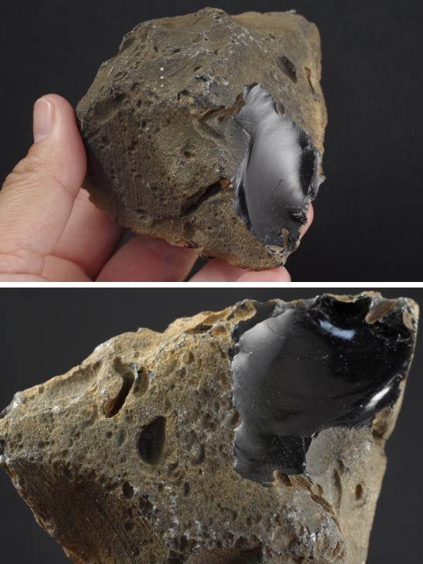 十勝石玲瓏石（レインボーオブシディアン）原石 256g 天然石販売