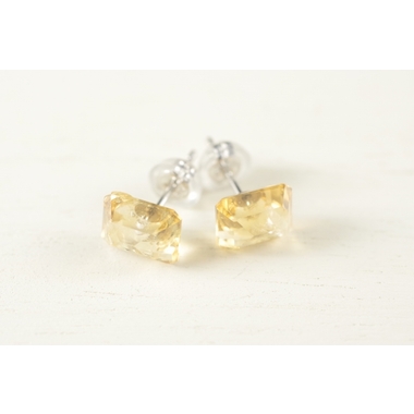 シトリン K18ピアス 天然石販売 名取貴石 天然石・国産原石の専門店