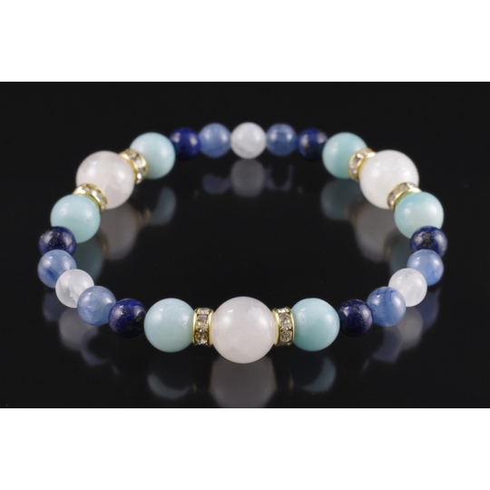 ムーンストーン・アマゾナイト・カイヤナイト・ラピスラズリ デザイン