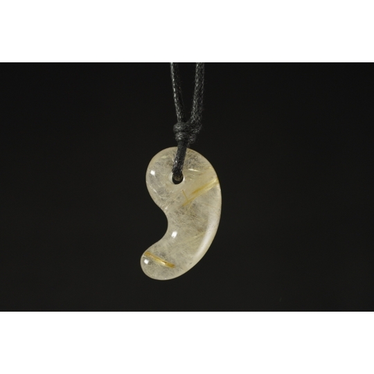ルチルクォーツ勾玉ペンダント オリジナルペンダント販売 天然石・国産