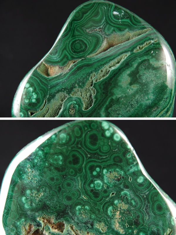 マラカイト(孔雀石)原石置き飾り 783g 天然石販売 名取貴石 天然石