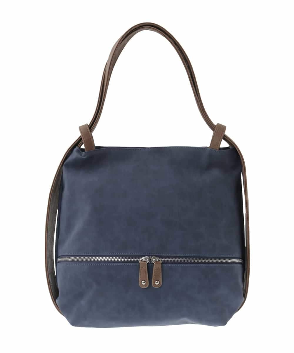 2WAY/A4サイズ対応]シルバーラメアクセント変形トートバッグ(トート