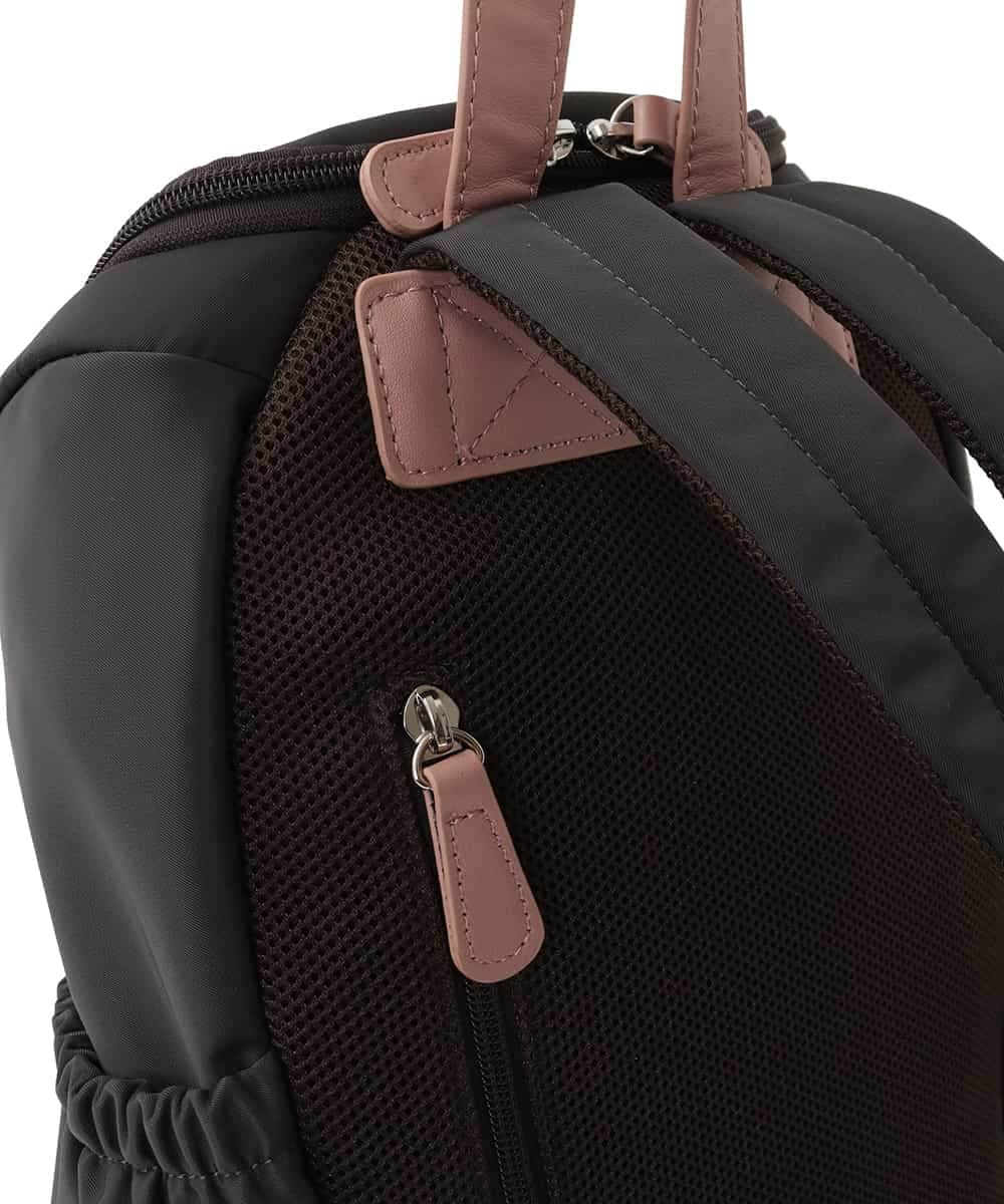 撥水加工/軽量]スクエアデザインコンパクトリュック(バックパック