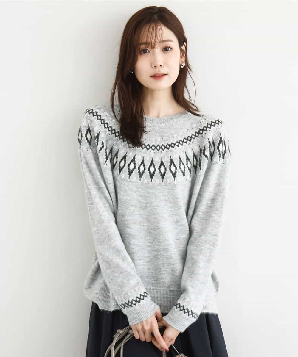 ノルディック柄ニット/洗える(ニット・セーター) | MK MICHEL KLEIN(MK