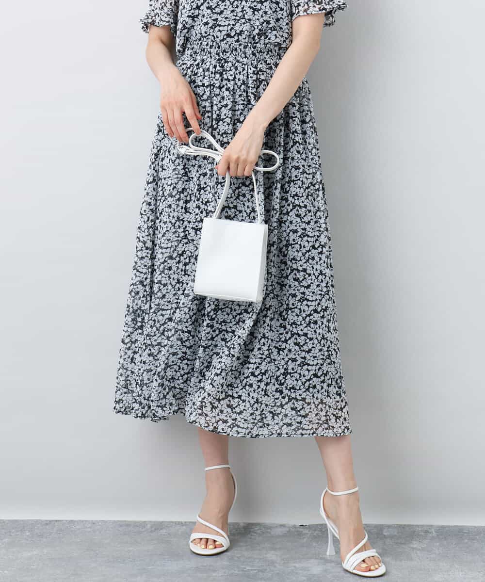 小花柄シフォンスカート/洗える(ロング・マキシ丈スカート) | MK