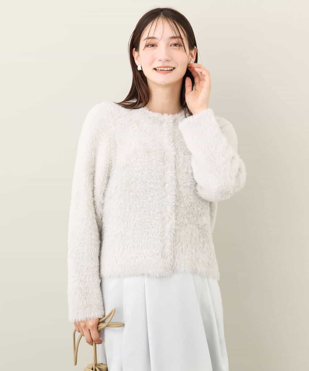 Wフェイスシャギーニットジャケット/洗える(カーディガン) | MK MICHEL