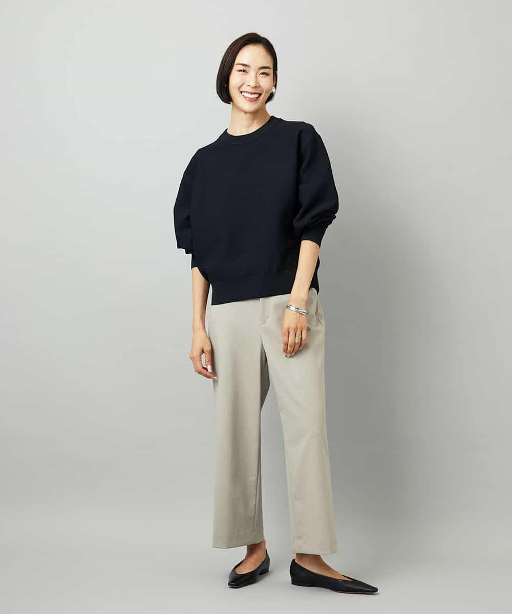 スウェットライクニットプルオーバー(ニット・セーター) | MICHEL