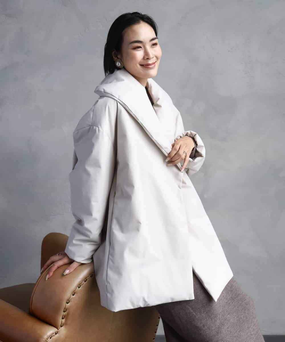 撥水加工］ショールカラーダウンコート(ダウンジャケット・コート