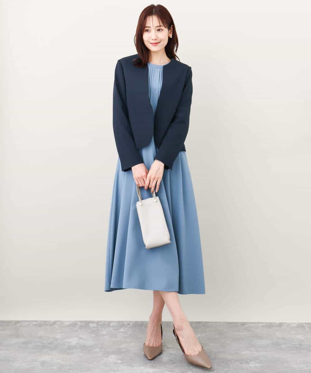 ノーカラージャケット/セットアップ対応/洗える(ノーカラージャケット