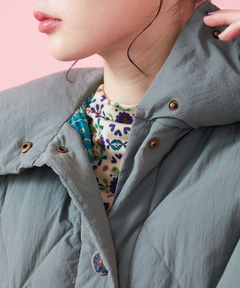 ナイロンワッシャーショートダウンジャケット(ダウンジャケット