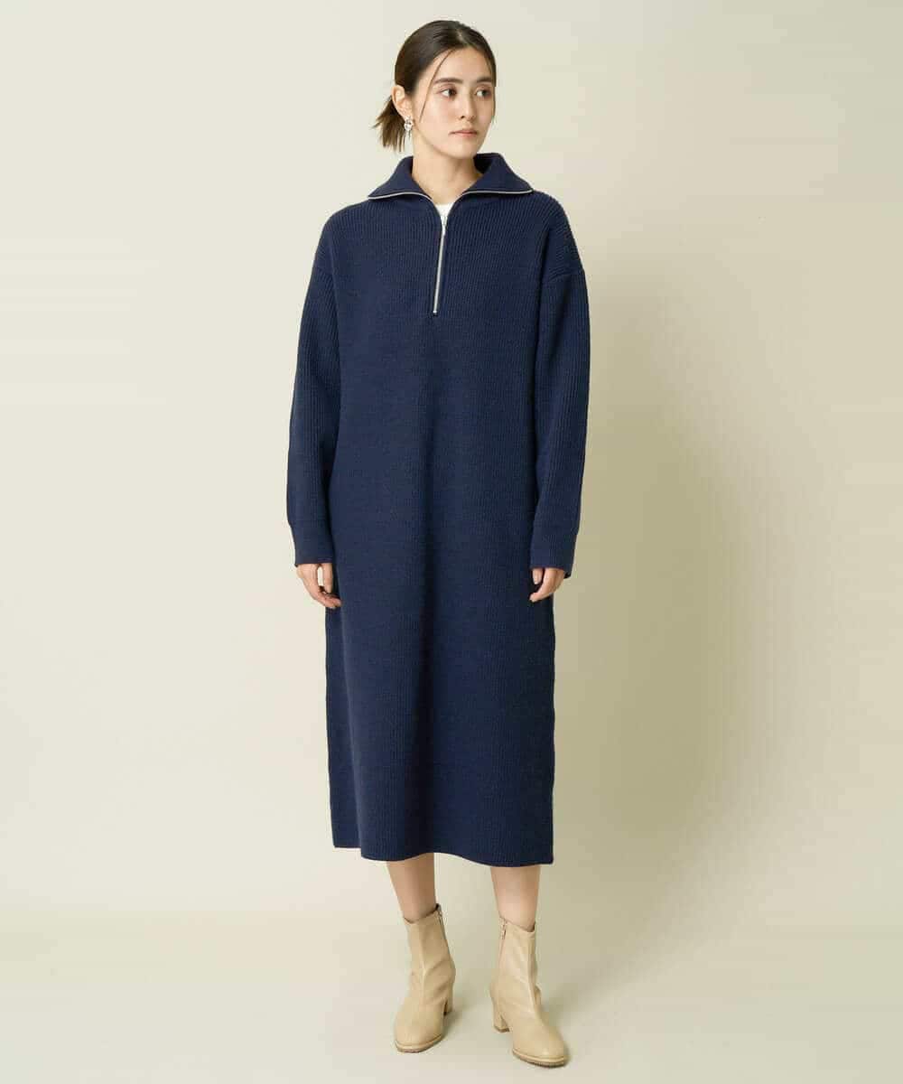 ハーフジップニットワンピース(ワンピース) | a.v.v(アー・ヴェ・ヴェ