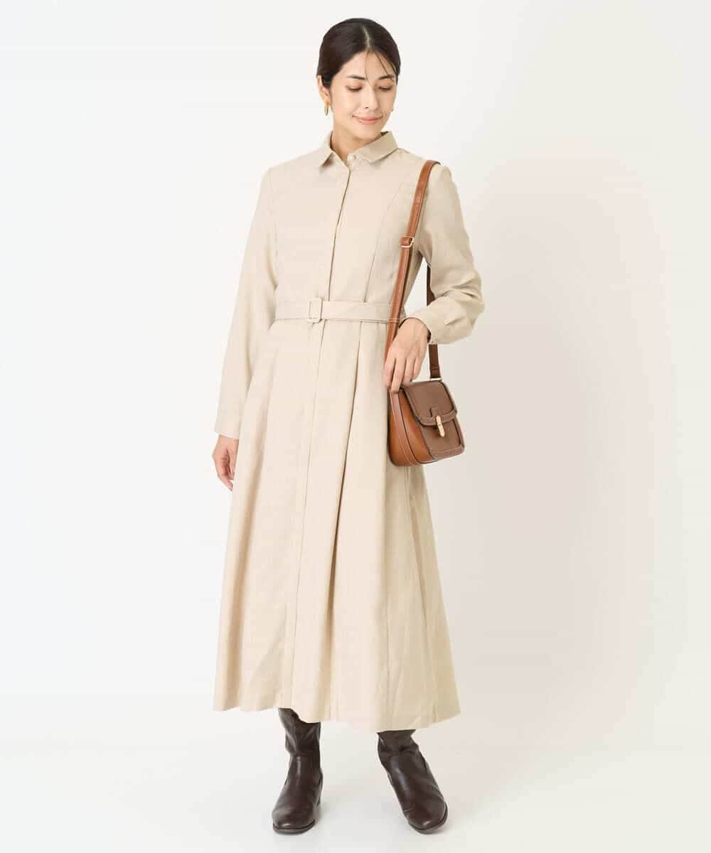 ベルト付フレアシャツワンピース(ワンピース) | a.v.v(アー・ヴェ