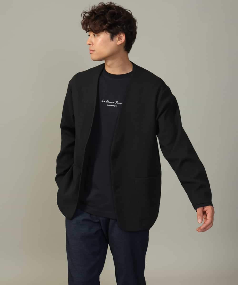 ON/OFF兼用】スマートツイードノーカラージャケット(セットアップ可