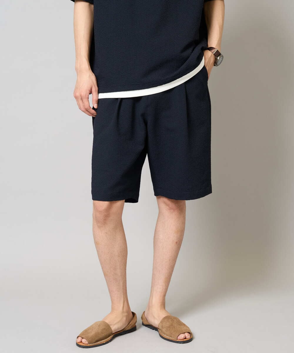 イージーケア/吸水速乾/毛玉になりにくい】シアサッカーワンタック