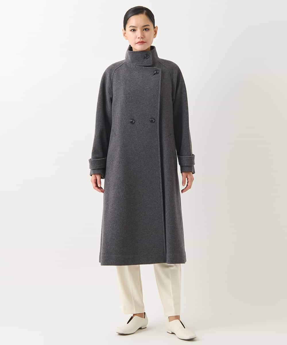 スタンドカラーラグランデザインコート(チェスターコート) | HIROKO