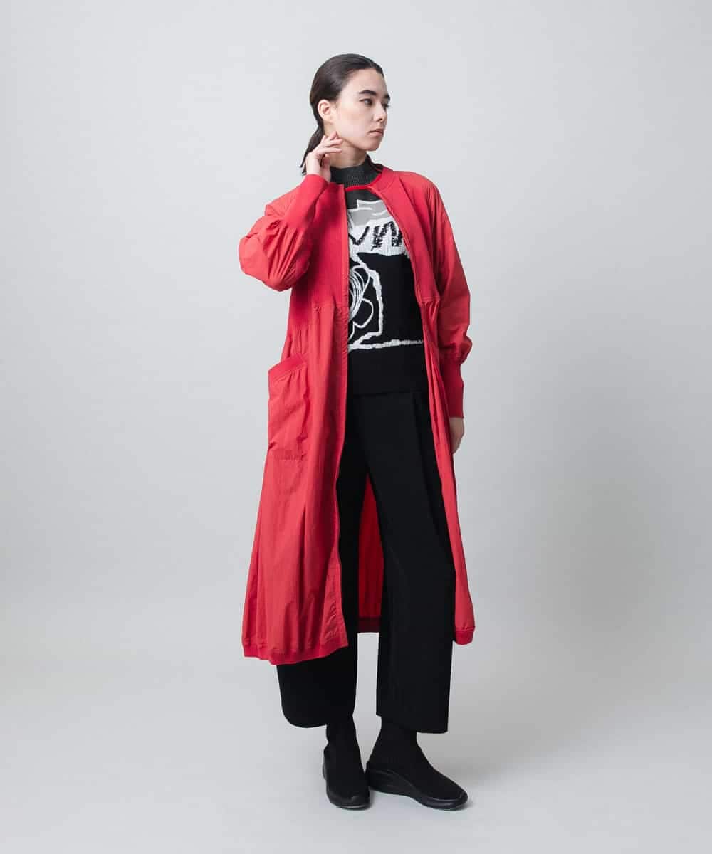 ギャザーデザインワンピース/洗える(ワンピース) | TRUNK HIROKO