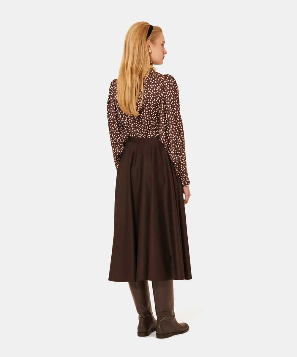 フランネルフレアスカート(ミモレ丈スカート) | TARA JARMON(タラ