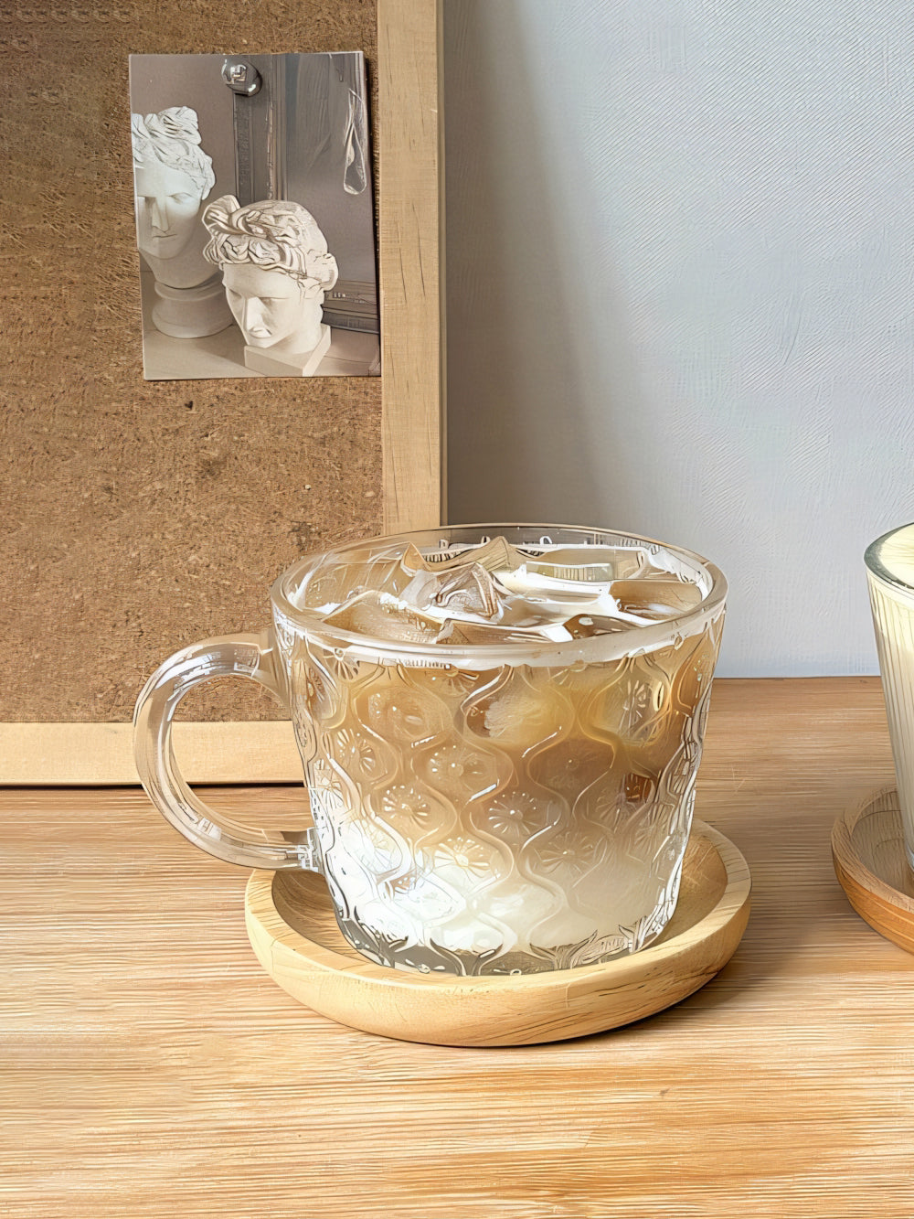 IwaiLoft 「花海棠」 ガラス グラス 400ml ガラスマグ ガラスカップ