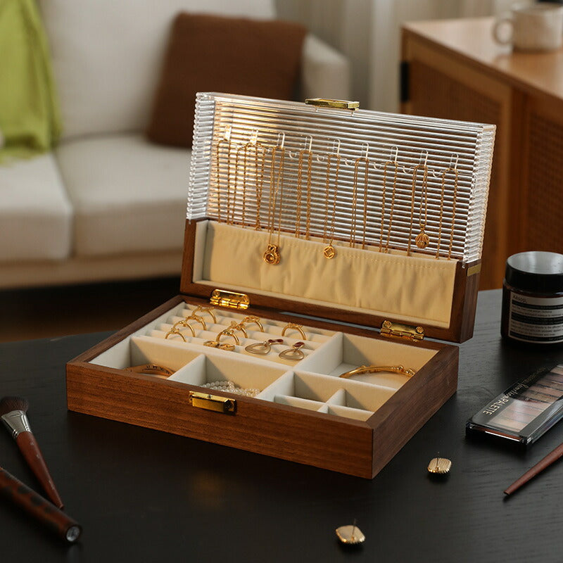 IwaiLoft 高級 ジュエリーボックス アクセサリーケース 木製