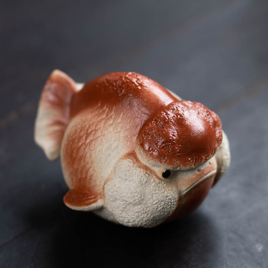 IwaiLoft 金魚の置物 宜興紫砂 陶器 茶寵 手作り オブジェ かわいい