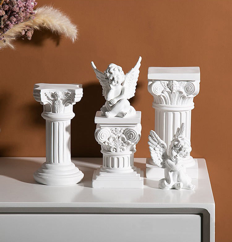 天然白材製 彫刻装飾品 高さ約15cm 天然白材製 彫刻装飾品 高さ約15cm