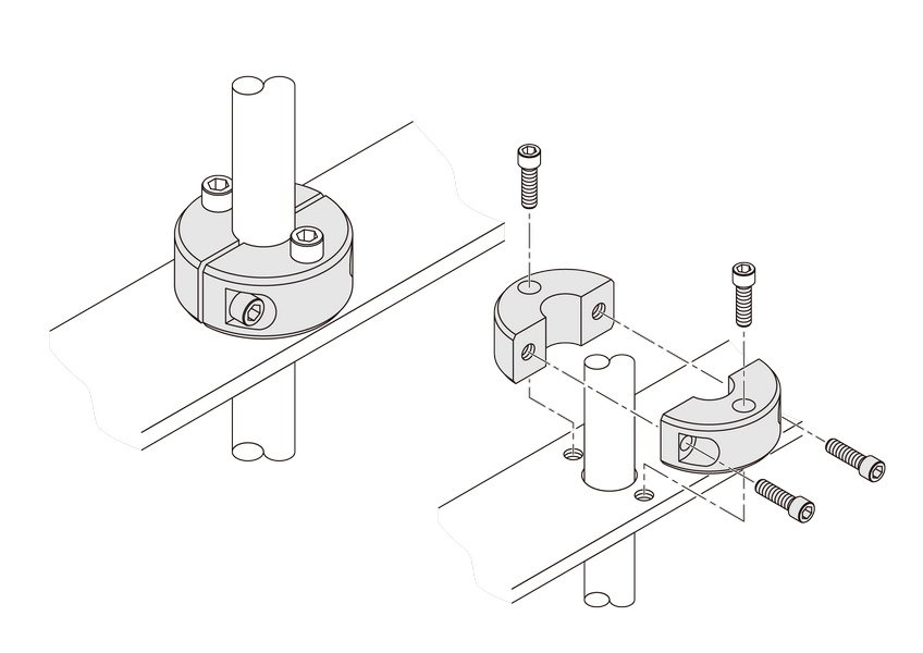 セットカラー 2穴付 スタンダードセパレートカラー® ｜ 機械部品・FA