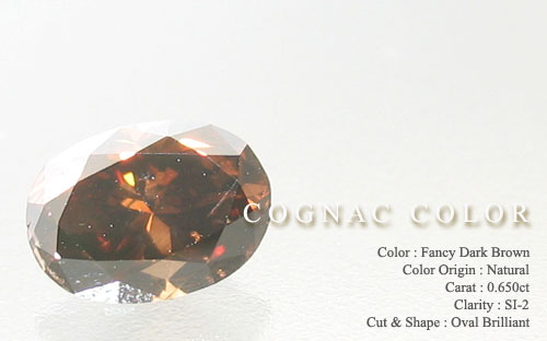 ブラウンダイヤモンド ルース 0.650ct 【レディッシュな表情も魅せる