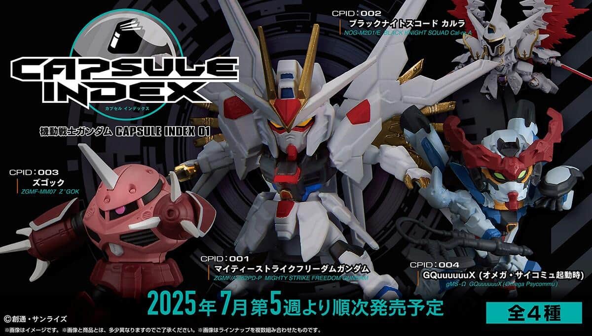ガンダム」のカプセルトイフィギュア「CAPSULE INDEX」 第1弾は全4種