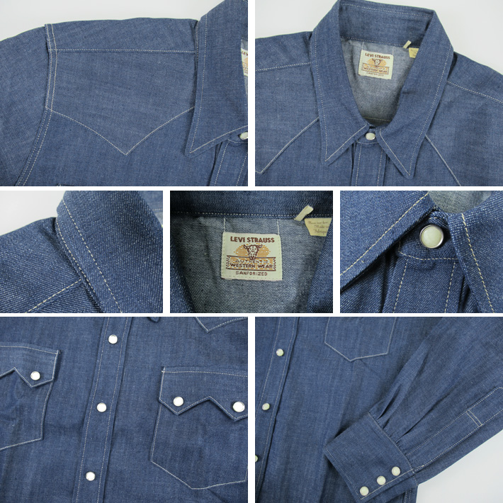 LVC ショートホーン デニム ウエスタンシャツ LEVI'S SHORTHORN