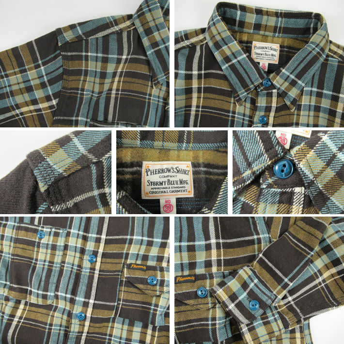 PHERROW'S フェローズ フランネルシャツ 25W-750WS-C -JOE-